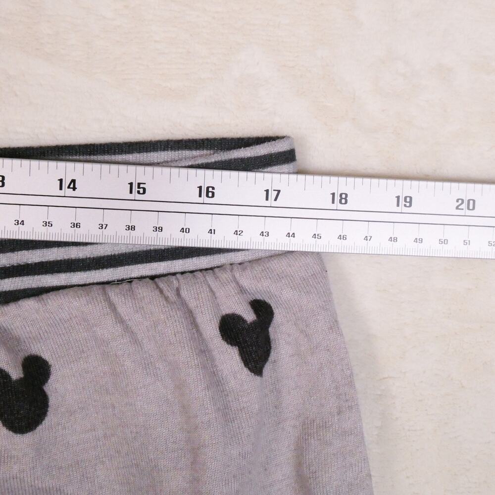 Disney Grey Black Mickey Mouse Pajamas Size L 2 Pc Set Soft Long Sleeve & Pants - Picture 6 of 12